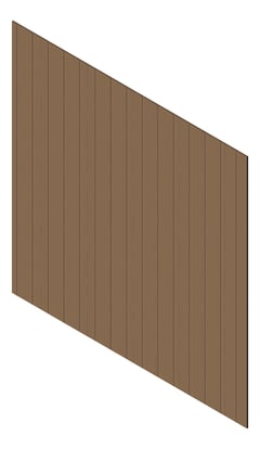 3D Presentation Image of Cladding Aluminium Knotwood Traditional Vertical 200Flat FrenchWalnut