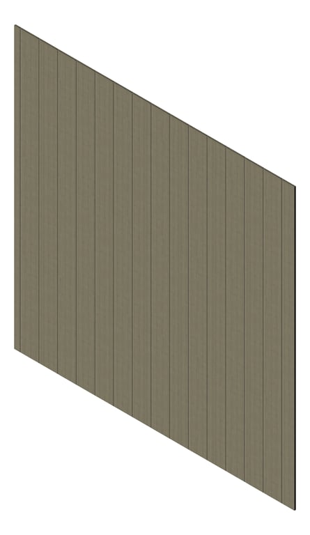 3D Presentation Image of Cladding Aluminium Knotwood Traditional Vertical 200Flat GreyAsh