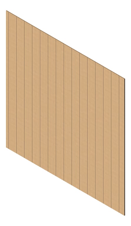 3D Presentation Image of Cladding Aluminium Knotwood Traditional Vertical 200Flat Hinoki