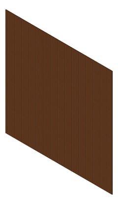 3D Presentation Image of Cladding Aluminium Knotwood Traditional Vertical 200Flat Merbau