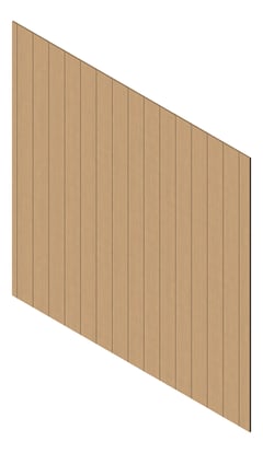 3D Presentation Image of Cladding Aluminium Knotwood Traditional Vertical 200Flat NordicOak