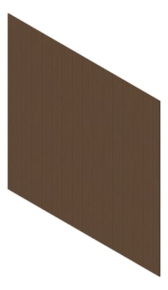 3D Presentation Image of Cladding Aluminium Knotwood Traditional Vertical 200Flat QueenslandWalnut