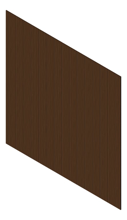 3D Presentation Image of Cladding Aluminium Knotwood Traditional Vertical 200Flat RedWood