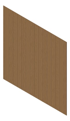 3D Presentation Image of Cladding Aluminium Knotwood Traditional Vertical 200Flat SilverWattle