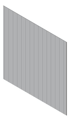 3D Presentation Image of Cladding Aluminium Knotwood Traditional Vertical 200Flat Silver