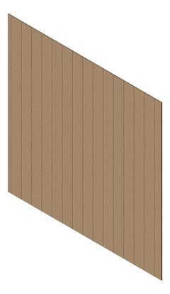 3D Presentation Image of Cladding Aluminium Knotwood Traditional Vertical 200Flat Spruce