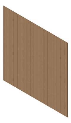 3D Presentation Image of Cladding Aluminium Knotwood Traditional Vertical 200Flat Sycamore