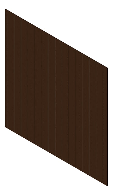 3D Presentation Image of Cladding Aluminium Knotwood Traditional Vertical 200Flat TeakBrown