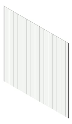 3D Presentation Image of Cladding Aluminium Knotwood Traditional Vertical 200Flat White