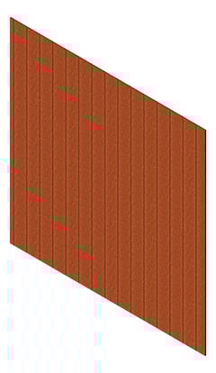 3D Presentation Image of Cladding Aluminium Knotwood Traditional Vertical 200Shadowline AmberRust