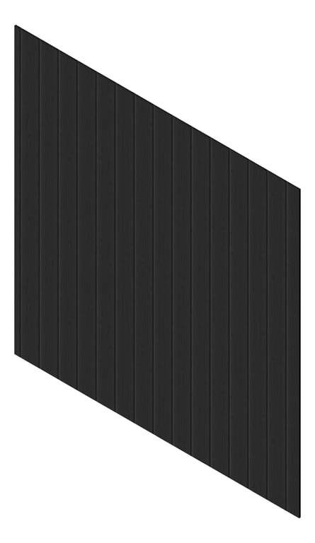 3D Presentation Image of Cladding Aluminium Knotwood Traditional Vertical 200Shadowline BlackCedar