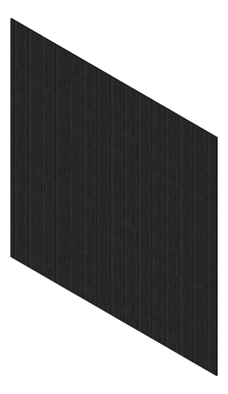 3D Presentation Image of Cladding Aluminium Knotwood Traditional Vertical 200Shadowline BlackWenge