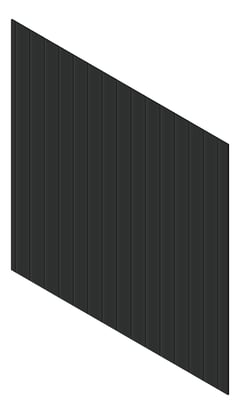 3D Presentation Image of Cladding Aluminium Knotwood Traditional Vertical 200Shadowline Black