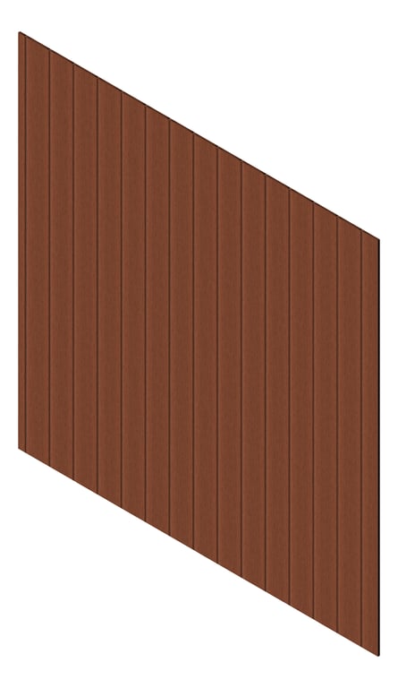 3D Presentation Image of Cladding Aluminium Knotwood Traditional Vertical 200Shadowline Blackbutt