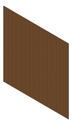 3D Presentation Image of Cladding Aluminium Knotwood Traditional Vertical 200Shadowline Chestnut