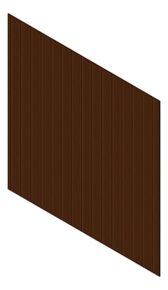 3D Presentation Image of Cladding Aluminium Knotwood Traditional Vertical 200Shadowline EnglishChestnut