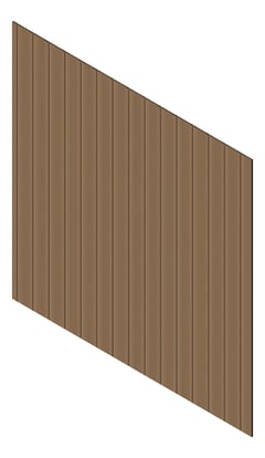 3D Presentation Image of Cladding Aluminium Knotwood Traditional Vertical 200Shadowline FrenchWalnut