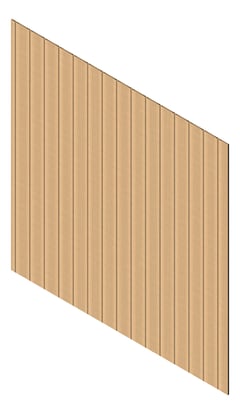 3D Presentation Image of Cladding Aluminium Knotwood Traditional Vertical 200Shadowline Hinoki