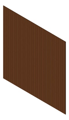 3D Presentation Image of Cladding Aluminium Knotwood Traditional Vertical 200Shadowline Merbau