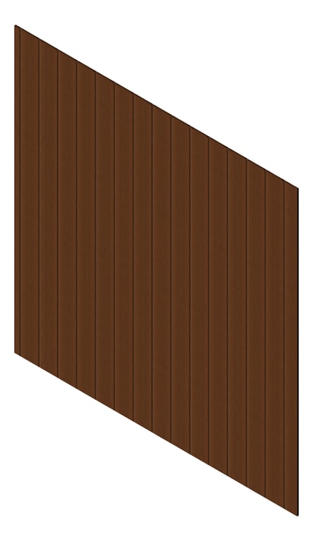 3D Presentation Image of Cladding Aluminium Knotwood Traditional Vertical 200Shadowline Merbau