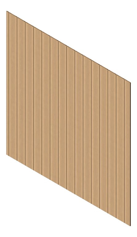 3D Presentation Image of Cladding Aluminium Knotwood Traditional Vertical 200Shadowline NordicOak