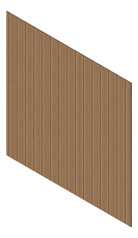 3D Presentation Image of Cladding Aluminium Knotwood Traditional Vertical 200Shadowline NorwegianBeech