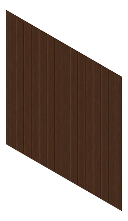 3D Presentation Image of Cladding Aluminium Knotwood Traditional Vertical 200Shadowline PacificTeak