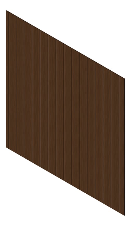 3D Presentation Image of Cladding Aluminium Knotwood Traditional Vertical 200Shadowline RedWood