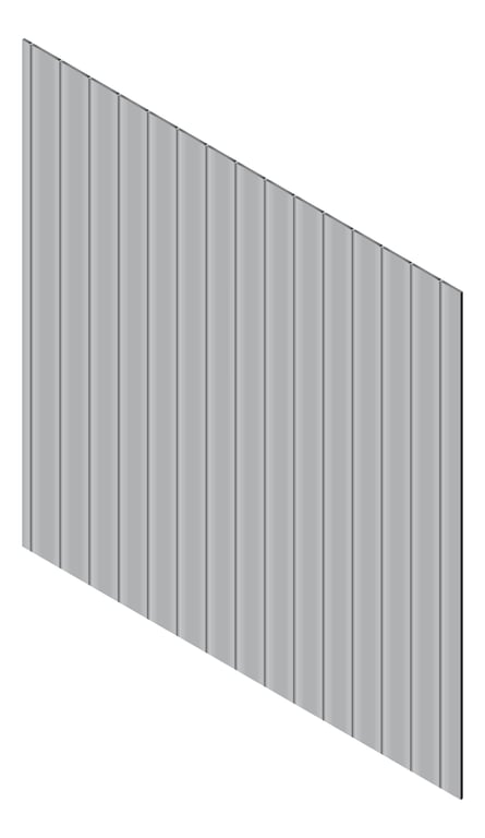 3D Presentation Image of Cladding Aluminium Knotwood Traditional Vertical 200Shadowline Silver