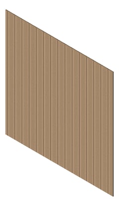 3D Presentation Image of Cladding Aluminium Knotwood Traditional Vertical 200Shadowline Spruce