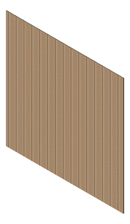 3D Presentation Image of Cladding Aluminium Knotwood Traditional Vertical 200Shadowline Spruce
