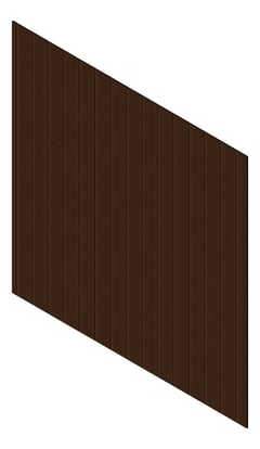 3D Presentation Image of Cladding Aluminium Knotwood Traditional Vertical 200Shadowline TeakBrown