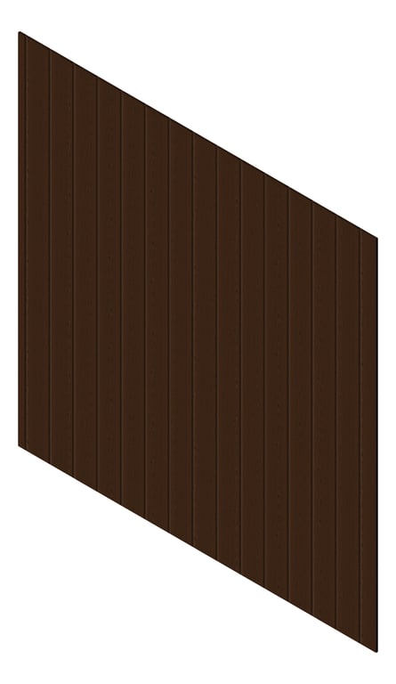 3D Presentation Image of Cladding Aluminium Knotwood Traditional Vertical 200Shadowline TeakBrown