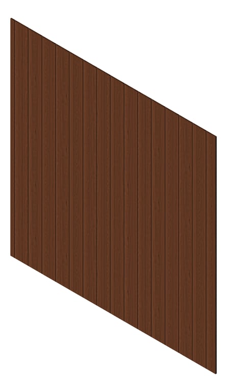 3D Presentation Image of Cladding Aluminium Knotwood Traditional Vertical 200Shadowline WesternRedCedar
