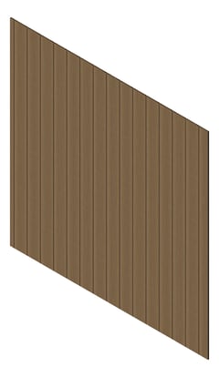 3D Presentation Image of Cladding Aluminium Knotwood Traditional Vertical 200Shadowline WhiteAsh