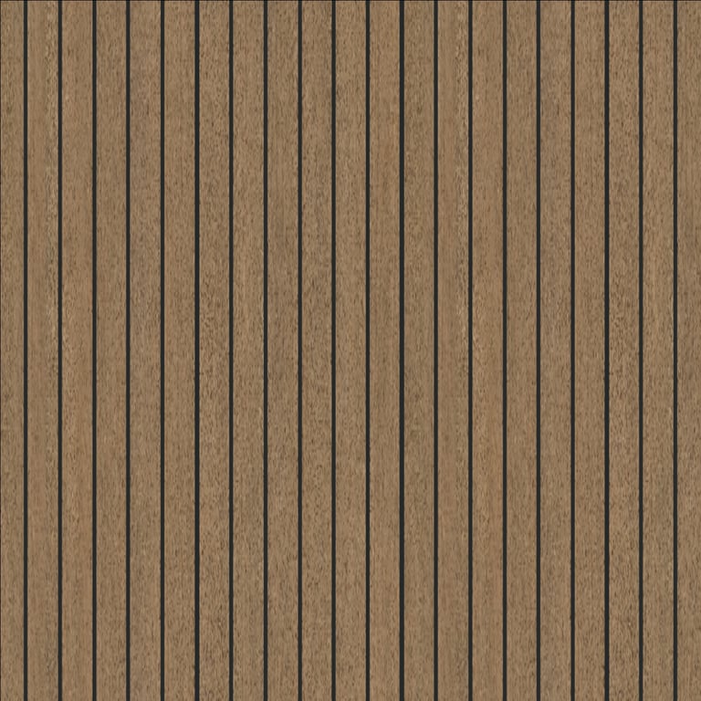 Panel Decorative Laminex Architectural Batten40 BlackShadowline SpottedGumTrueScale