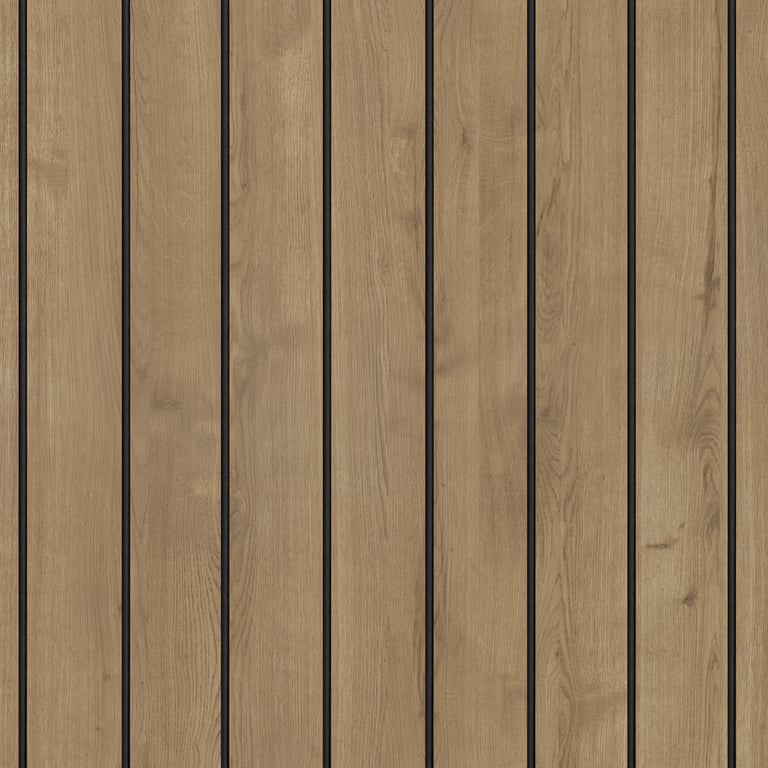 Image of Panel Decorative Laminex Architectural Batten60 BlackShadowline PlankedUrbanOak