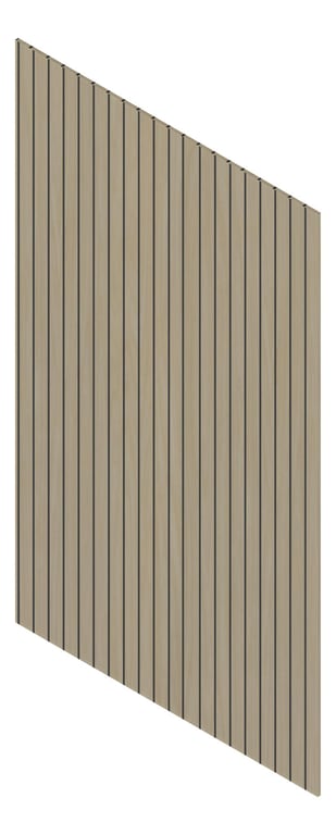 3D Presentation Image of Panel Decorative Laminex Architectural Batten60 BlackShadowline RawBirchPly