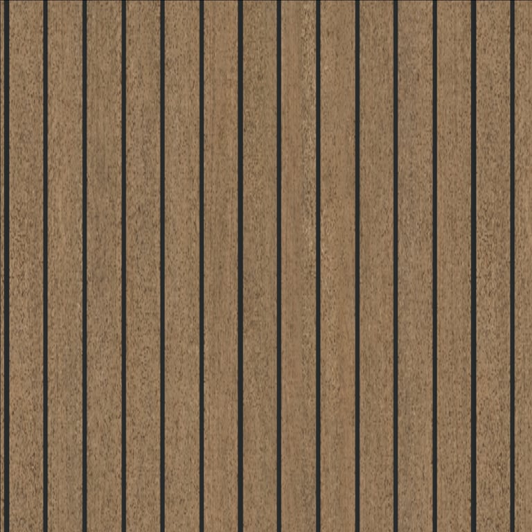 Panel Decorative Laminex Architectural Batten60 BlackShadowline SpottedGumTrueScale