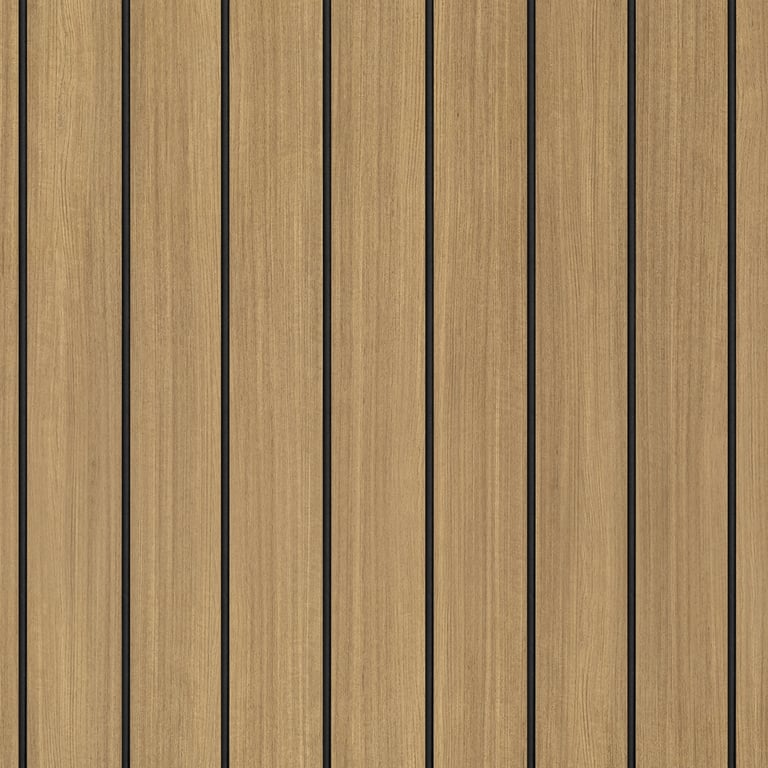 Image of Panel Decorative Laminex Architectural Batten60 BlackShadowline SublimeTeak