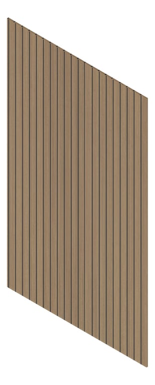 3D Presentation Image of Panel Decorative Laminex Architectural Batten60 BlackShadowline SublimeTeak