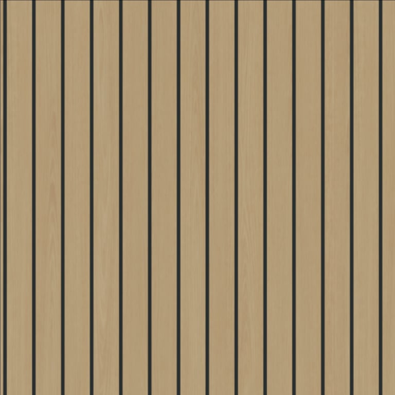 Panel Decorative Laminex Architectural Batten60 BlackShadowline TasmanianOakTrueScale