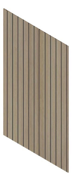 3D Presentation Image of Panel Decorative Laminex Architectural VGroove100 BlackShadowline ClassicOak