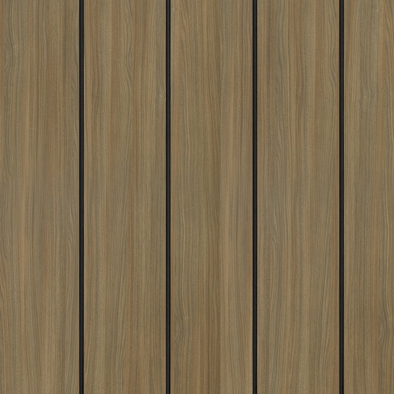 Image of Panel Decorative Laminex Architectural VGroove100 BlackShadowline DanishWalnut