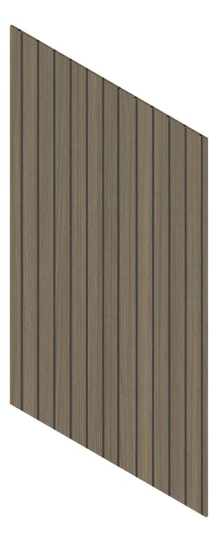 3D Presentation Image of Panel Decorative Laminex Architectural VGroove100 BlackShadowline DanishWalnut