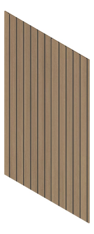 3D Presentation Image of Panel Decorative Laminex Architectural VGroove100 BlackShadowline SublimeTeak