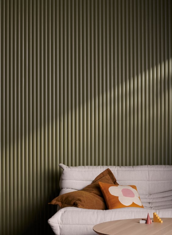 Surround_DemiRound40_DuluxNaturalFlora (4).jpg Image of Panel Decorative Laminex Surround DemiRound40