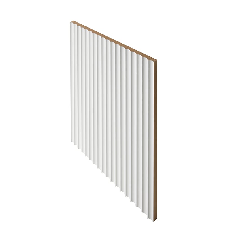 Surround_eComm_Top Angle_Scallop 22.5.jpg Image of Panel Decorative Laminex Surround Scallop22.5 HogBristleHalf