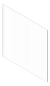 3D Shaded Image of Panel Decorative Laminex Surround Batten25 NaturalWhite