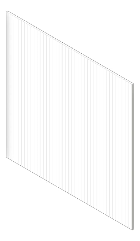 3D Shaded Image of Panel Decorative Laminex Surround Batten25 NaturalWhite